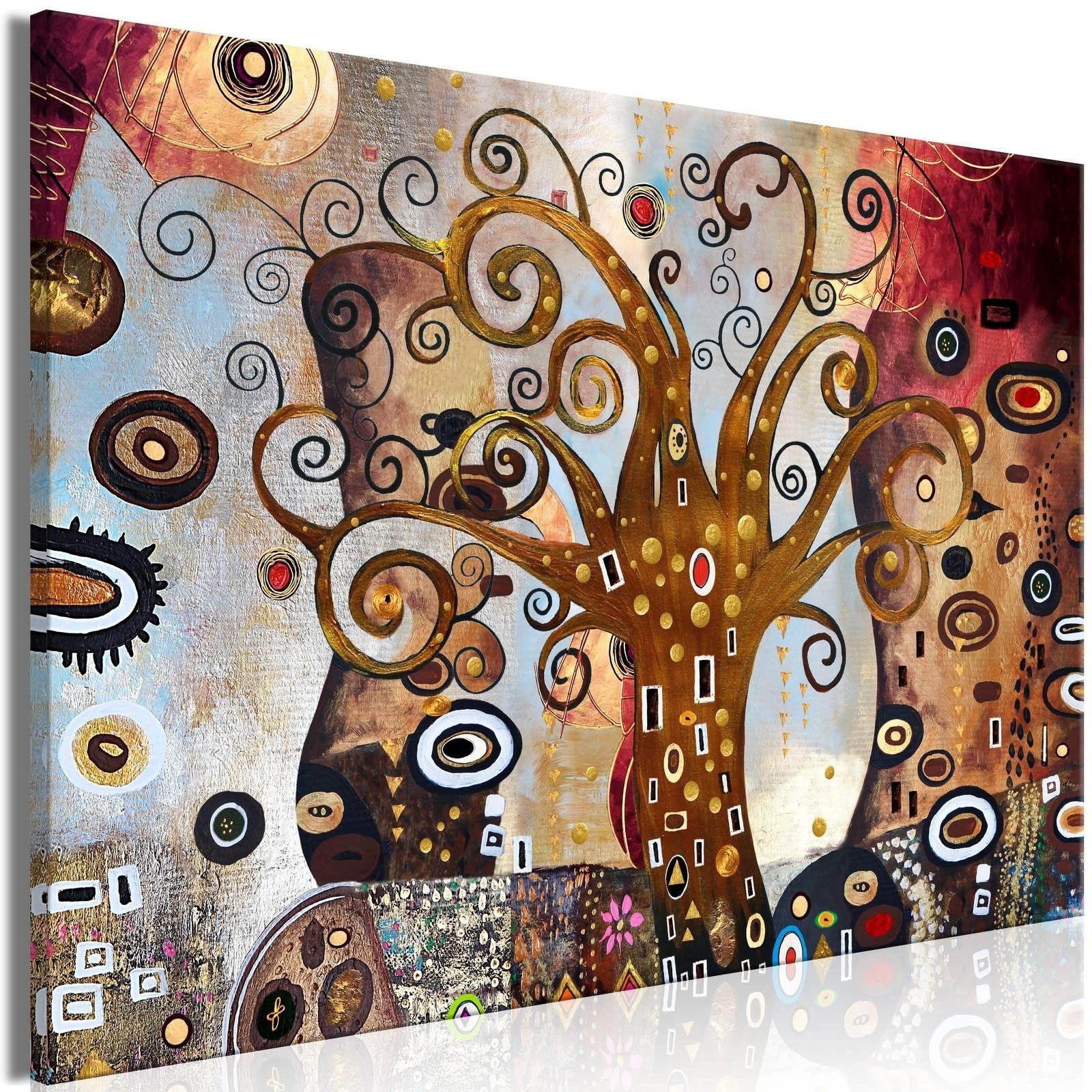 Abstract Stretched Canvas Art - Joy Of Life Wide-Tiptophomedecor