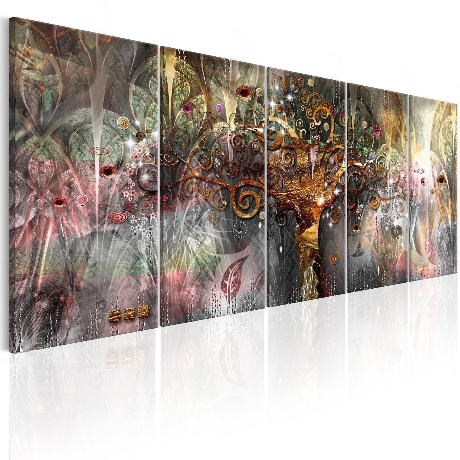 Abstract Stretched Canvas Art - Land Of Happiness I-Tiptophomedecor