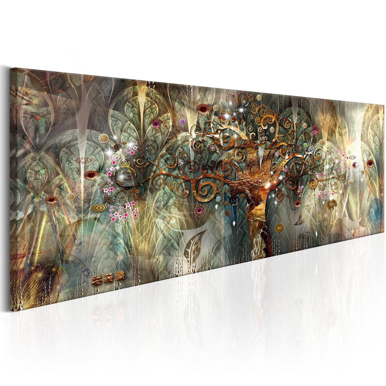 Abstract Stretched Canvas Art - Land Of Happiness-Tiptophomedecor