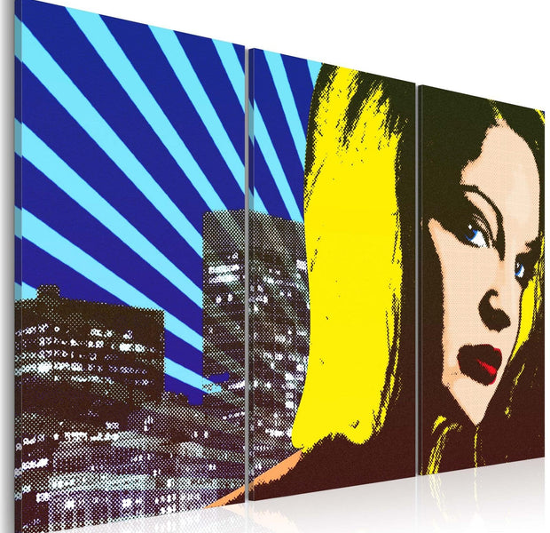 Abstract Stretched Canvas Art - Look - Triptych-Tiptophomedecor