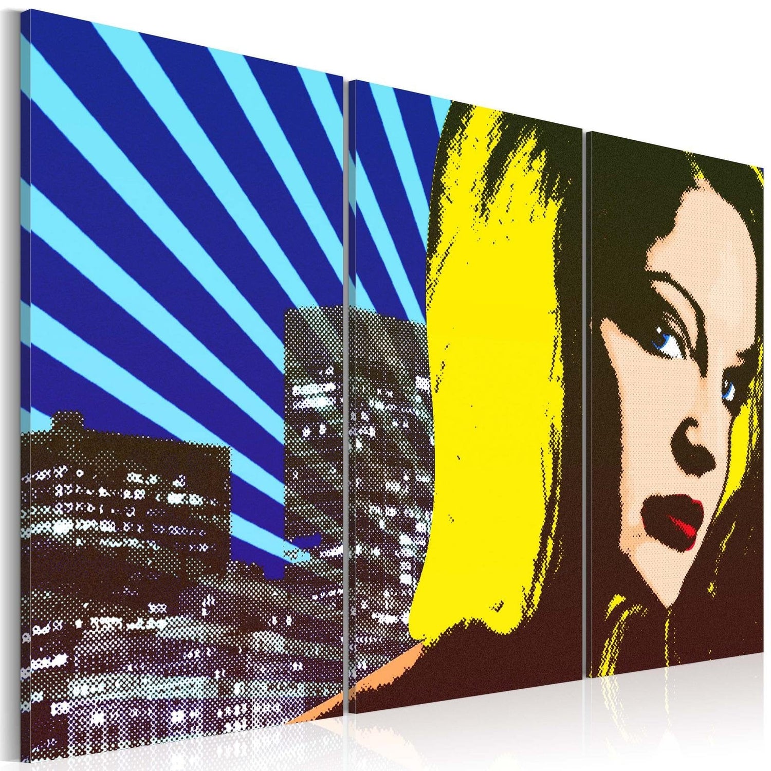 Abstract Stretched Canvas Art - Look - Triptych-Tiptophomedecor