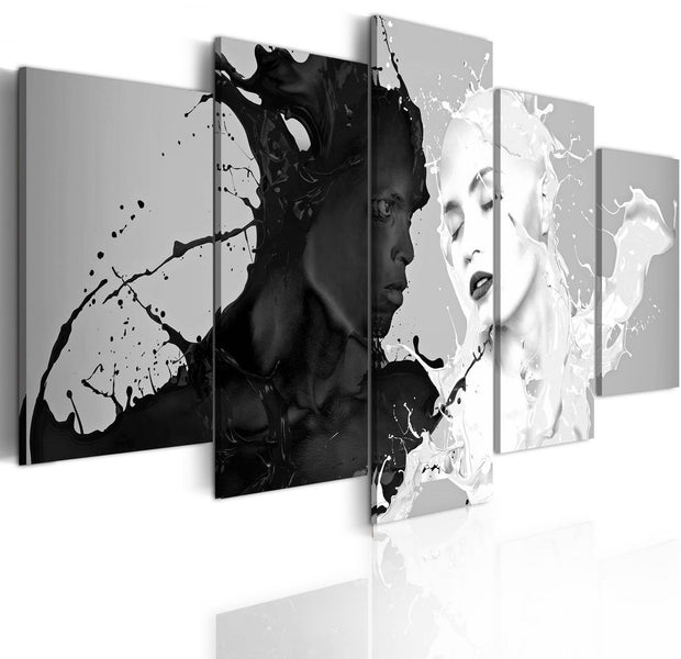 Abstract Stretched Canvas Art - Love At First Sight-Tiptophomedecor