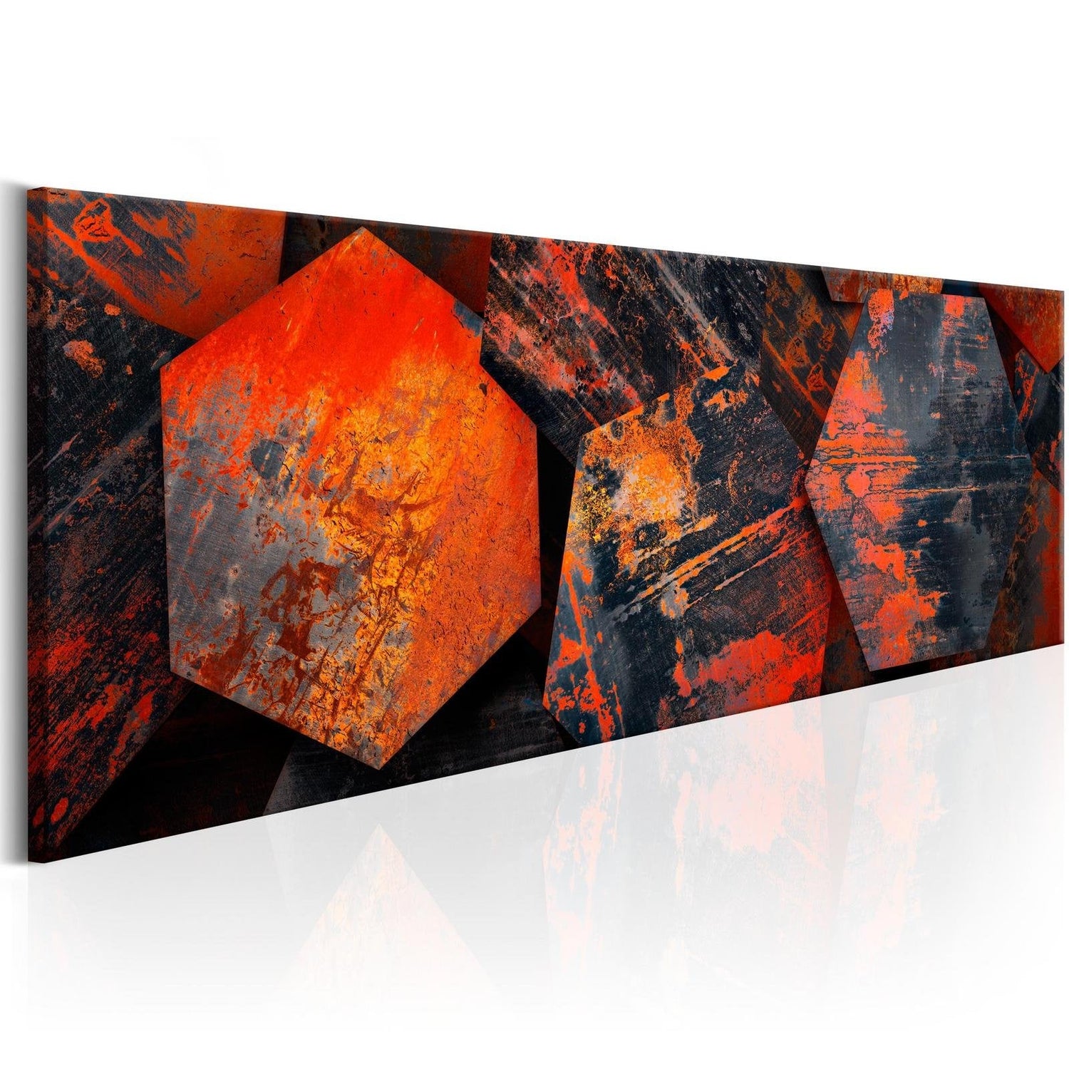 Abstract Stretched Canvas Art - Magic Of Hexagons-Tiptophomedecor