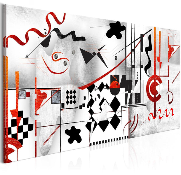 Abstract Stretched Canvas Art - Maze Wide-Tiptophomedecor