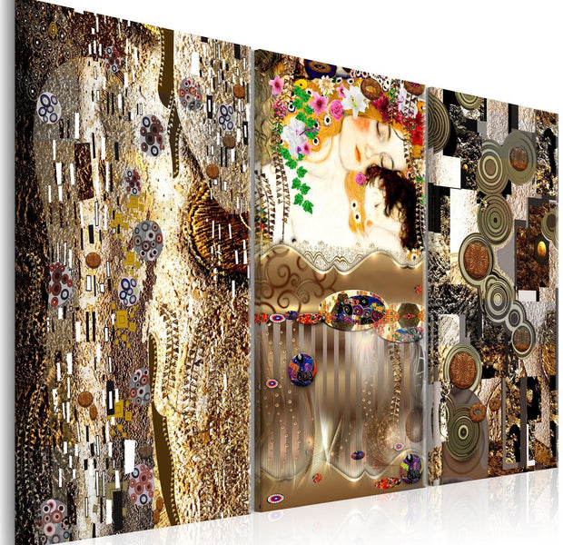 Abstract Stretched Canvas Art - Mom With Child-Tiptophomedecor