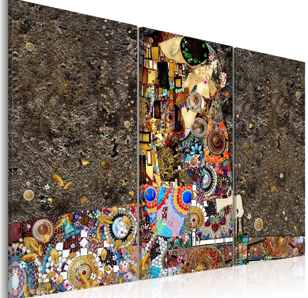 Abstract Stretched Canvas Art - Mosaic Of Love-Tiptophomedecor