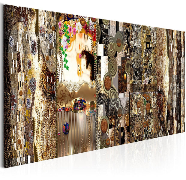 Abstract Stretched Canvas Art - Mother'S Love Gold-Tiptophomedecor