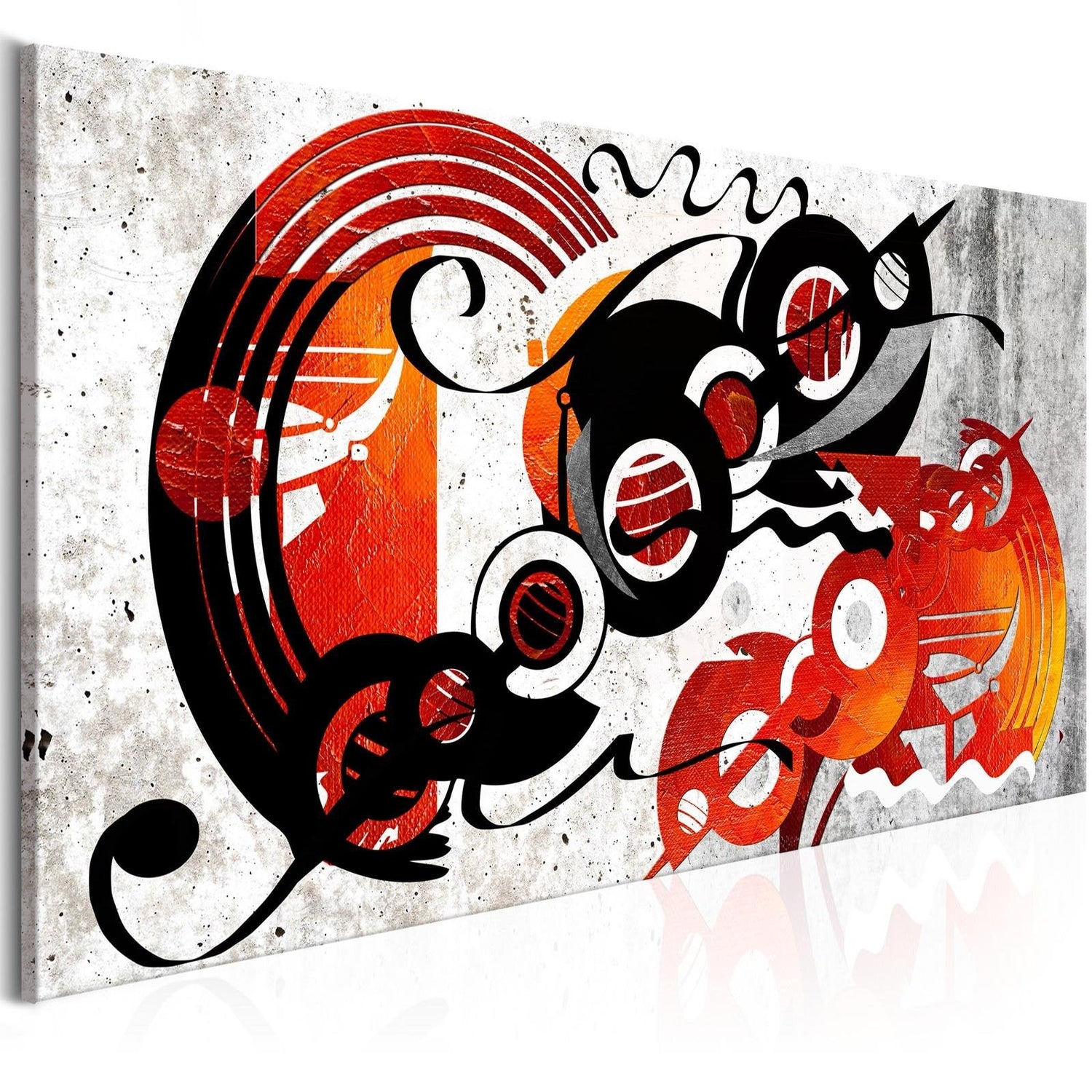 Abstract Stretched Canvas Art - Music Creations Narrow-Tiptophomedecor
