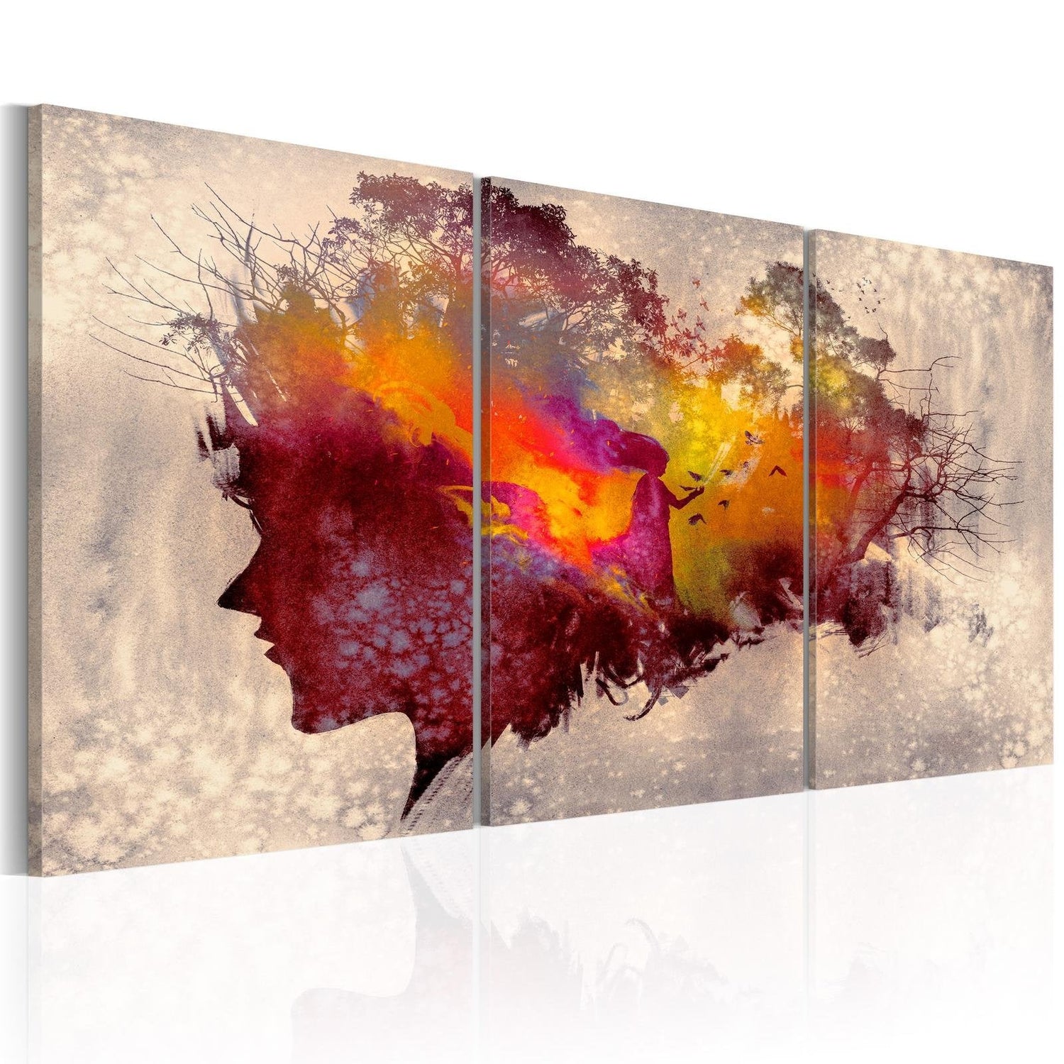 Abstract Stretched Canvas Art - Mysteries Of The Forest-Tiptophomedecor
