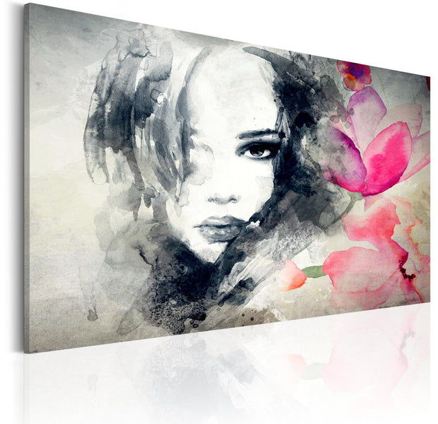 Abstract Stretched Canvas Art - Mysterious Look-Tiptophomedecor