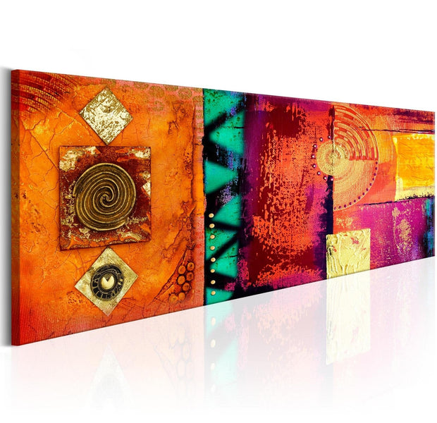 Abstract Stretched Canvas Art - Orange Abstraction-Tiptophomedecor