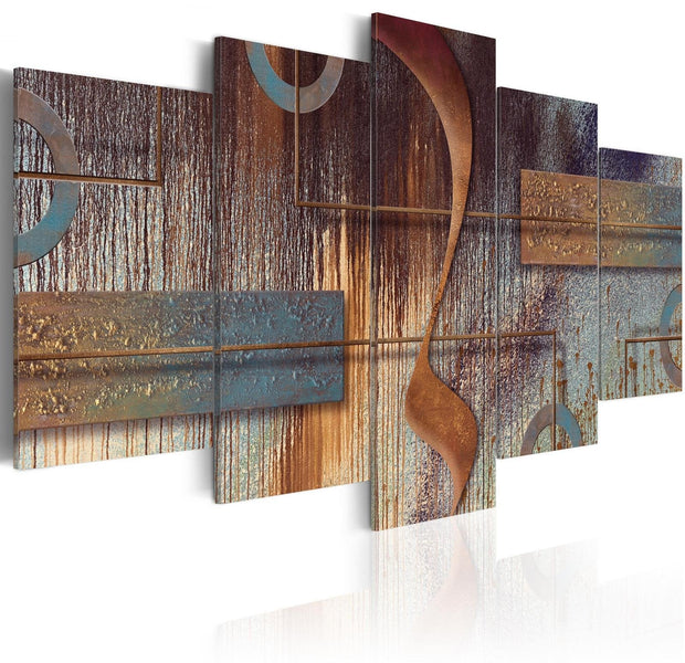 Abstract Stretched Canvas Art - Oriental Composition-Tiptophomedecor