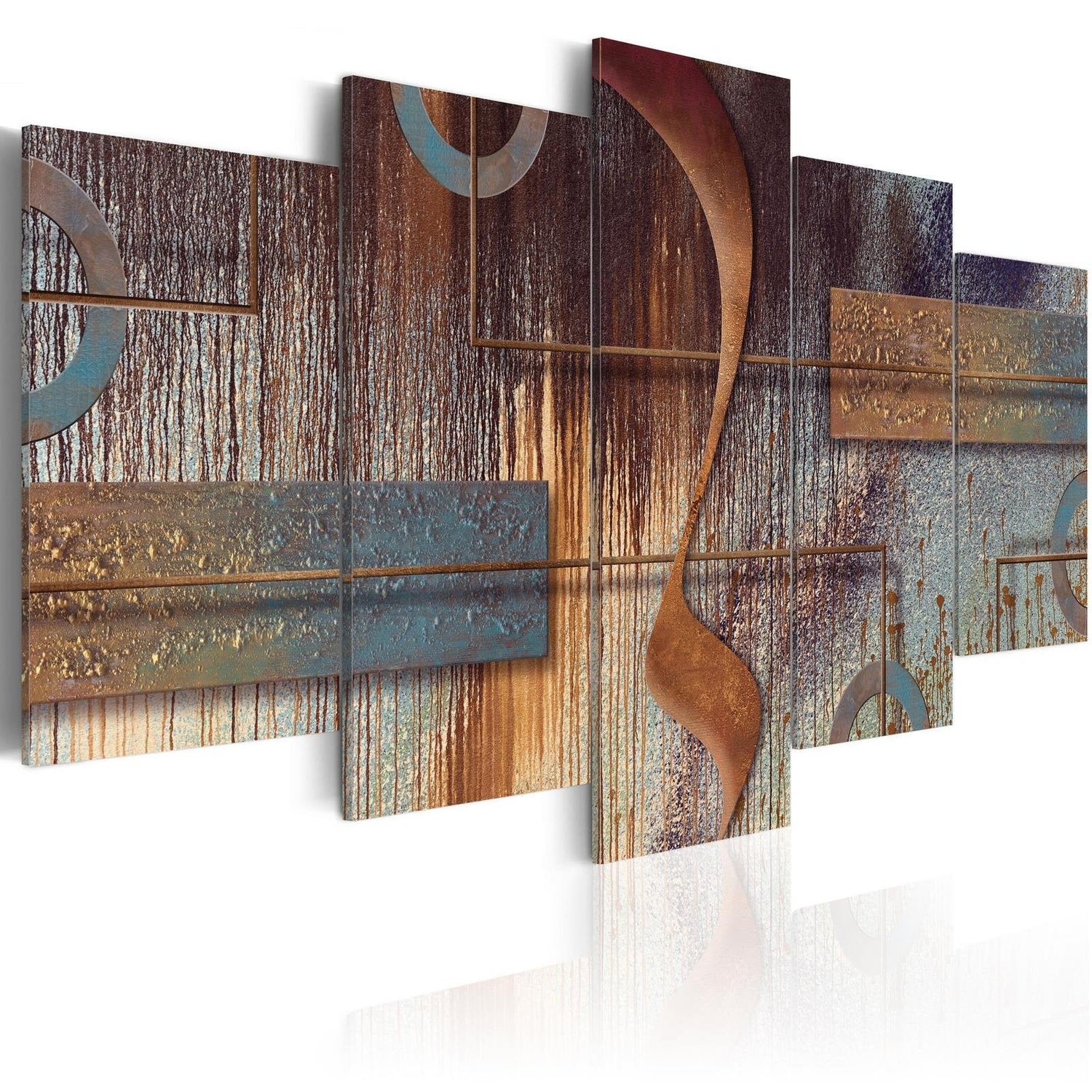 Abstract Stretched Canvas Art - Oriental Composition-Tiptophomedecor