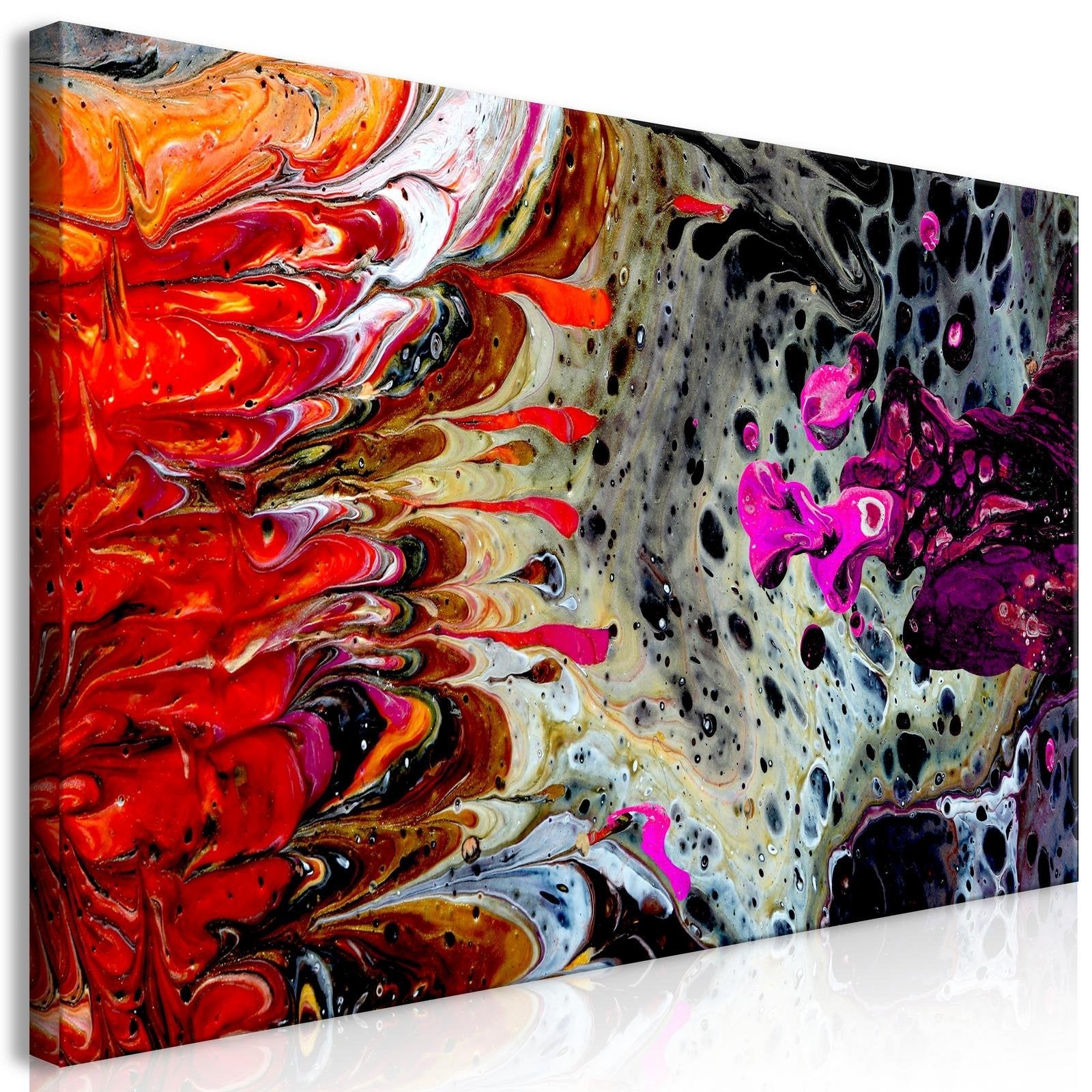 Abstract Stretched Canvas Art - Paint Fusion Wide-Tiptophomedecor