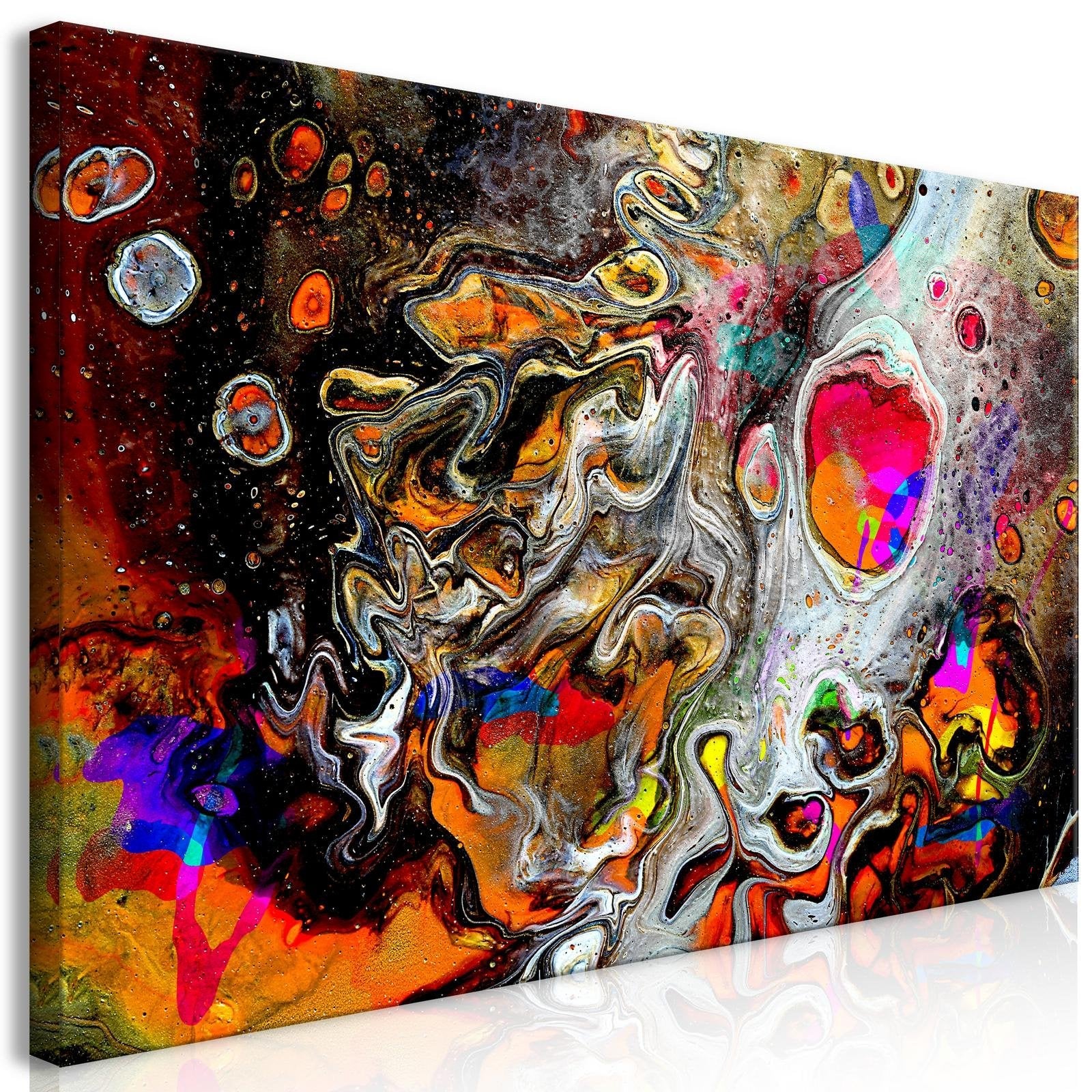 Abstract Stretched Canvas Art - Paint Universe Wide-Tiptophomedecor