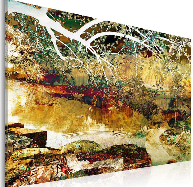 Abstract Stretched Canvas Art - Park: Abstract-Tiptophomedecor