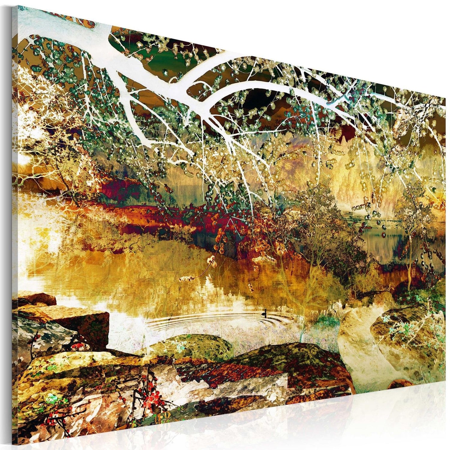Abstract Stretched Canvas Art - Park: Abstract-Tiptophomedecor