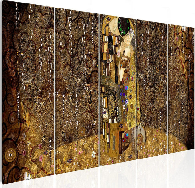 Abstract Stretched Canvas Art - Passionate Kiss-Tiptophomedecor