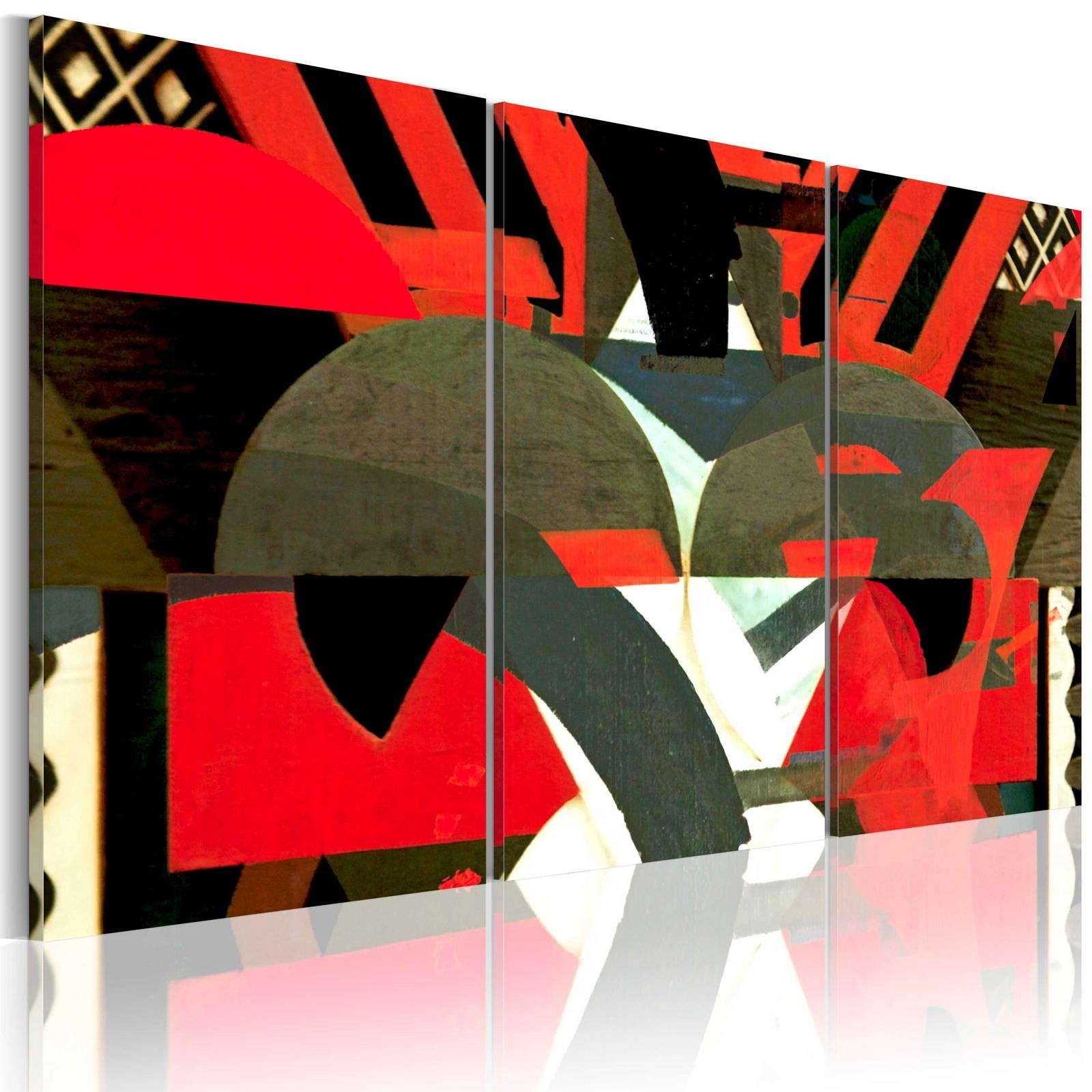 Abstract Stretched Canvas Art - Pattern Of Abstract Forms-Tiptophomedecor