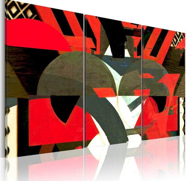 Abstract Stretched Canvas Art - Pattern Of Abstract Forms-Tiptophomedecor