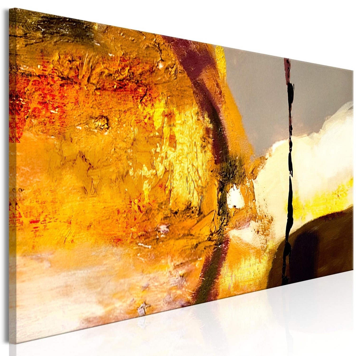 Abstract Stretched Canvas Art - Power Of Fire Narrow-Tiptophomedecor