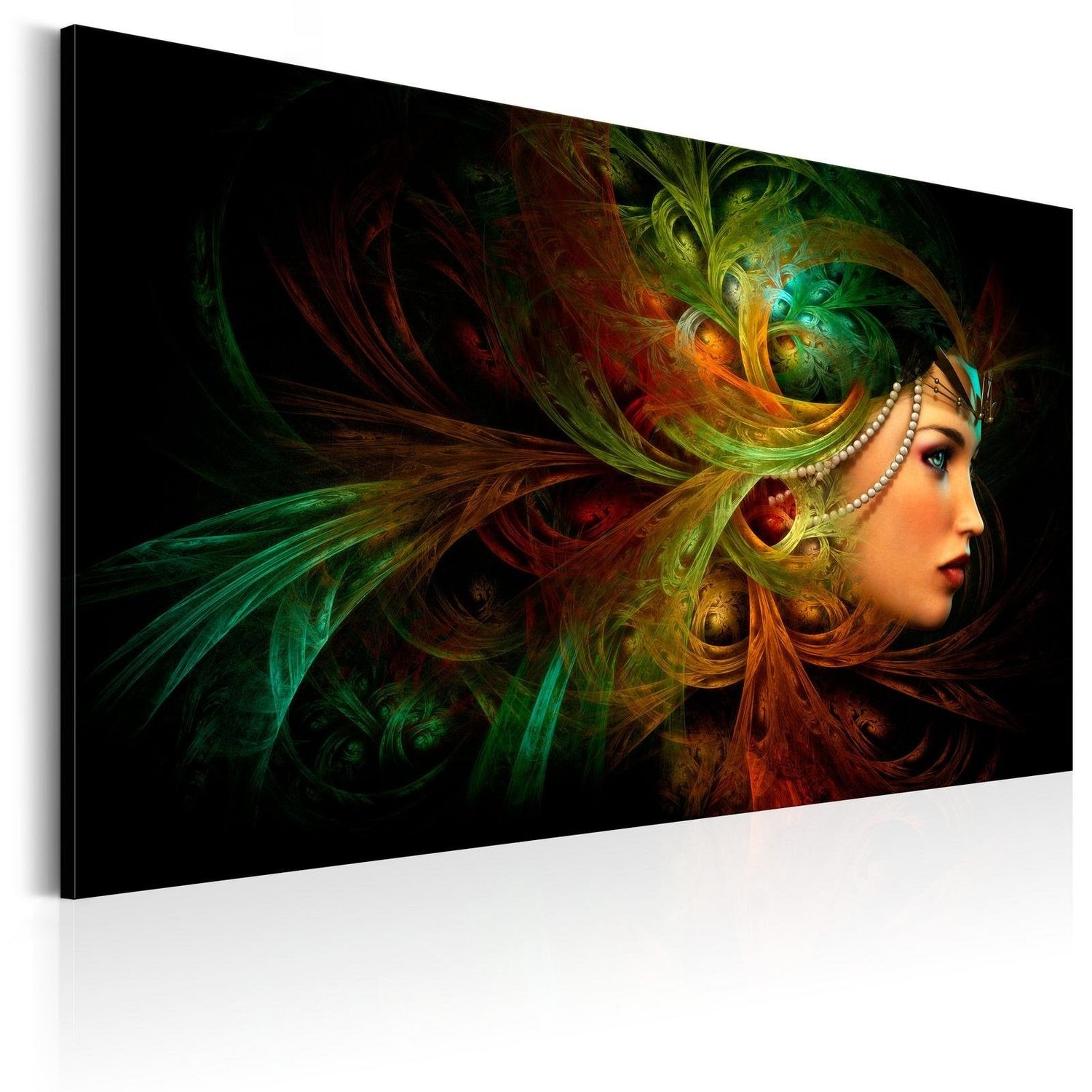 Abstract Stretched Canvas Art - Queen Of The Forest-Tiptophomedecor