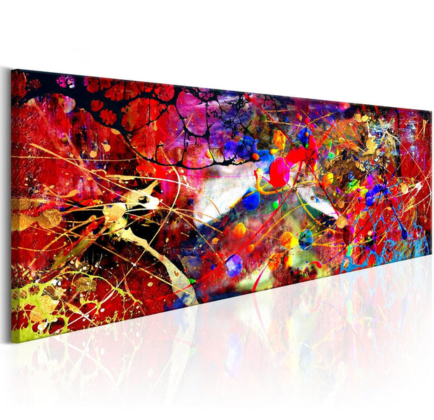 Abstract Stretched Canvas Art - Red Forest-Tiptophomedecor