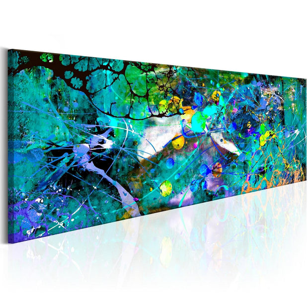 Abstract Stretched Canvas Art - Sapphire Jungle-Tiptophomedecor