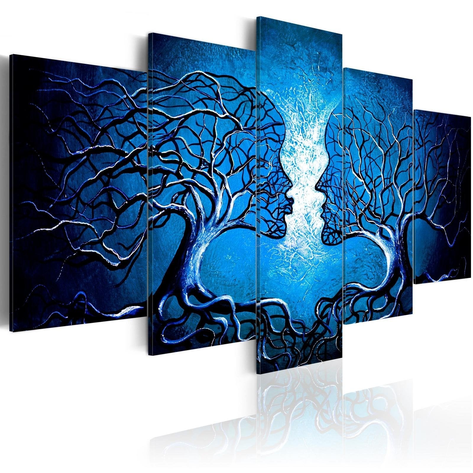 Abstract Stretched Canvas Art - Sapphire Kiss-Tiptophomedecor