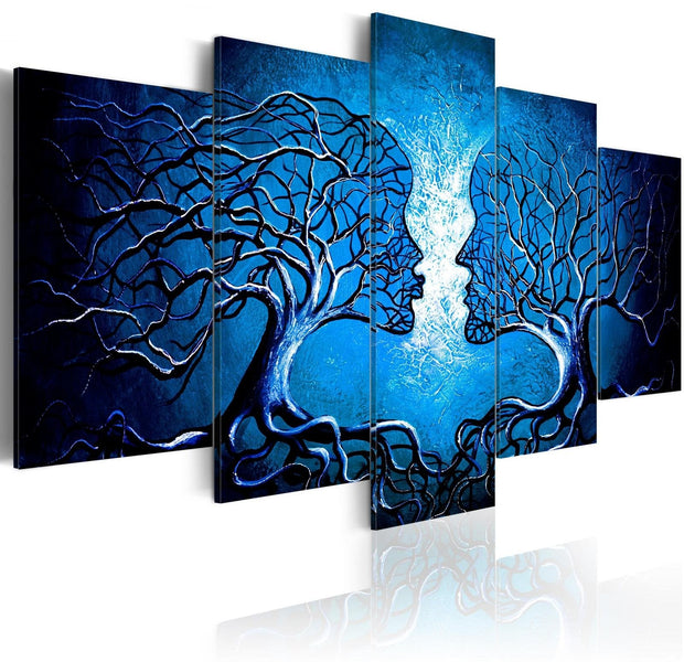 Abstract Stretched Canvas Art - Sapphire Kiss-Tiptophomedecor