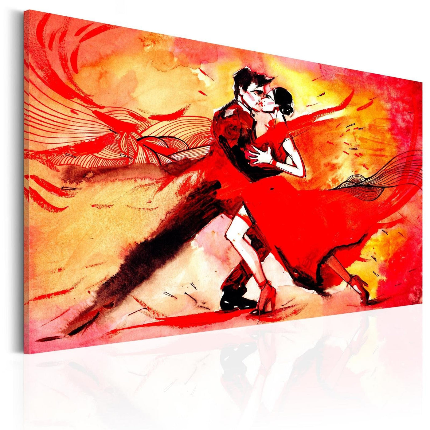 Abstract Stretched Canvas Art - Sensual Dance-Tiptophomedecor
