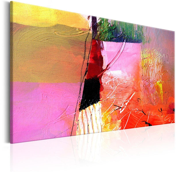 Abstract Stretched Canvas Art - Shades Of Summer-Tiptophomedecor