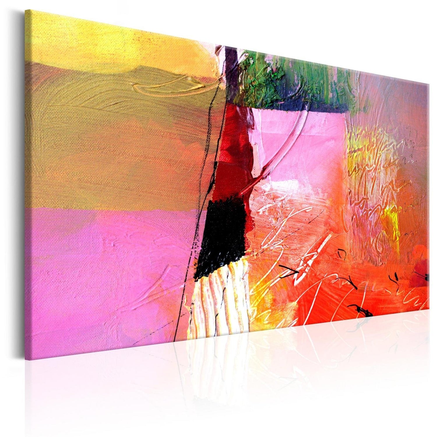 Abstract Stretched Canvas Art - Shades Of Summer-Tiptophomedecor