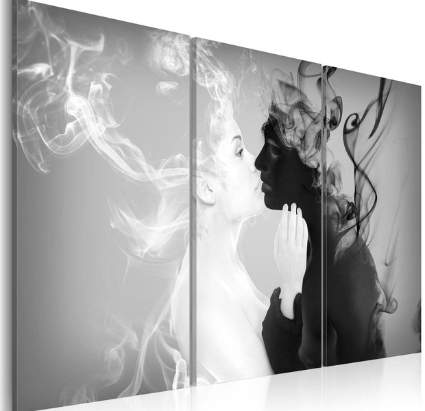 Abstract Stretched Canvas Art - Smoky Kiss-Tiptophomedecor