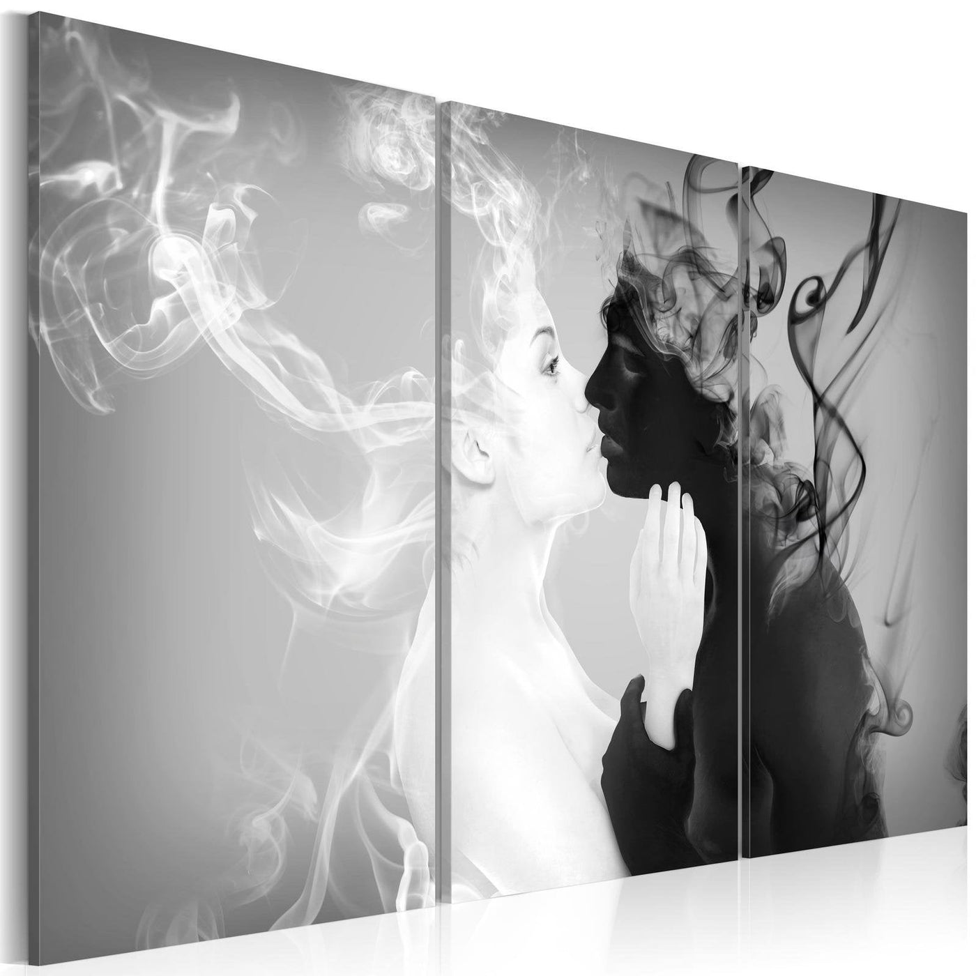Abstract Stretched Canvas Art - Smoky Kiss-Tiptophomedecor