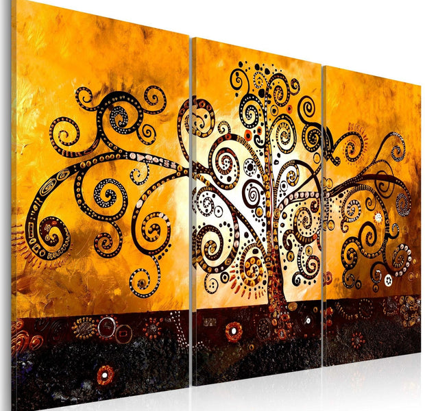 Abstract Stretched Canvas Art - Solar Tree-Tiptophomedecor