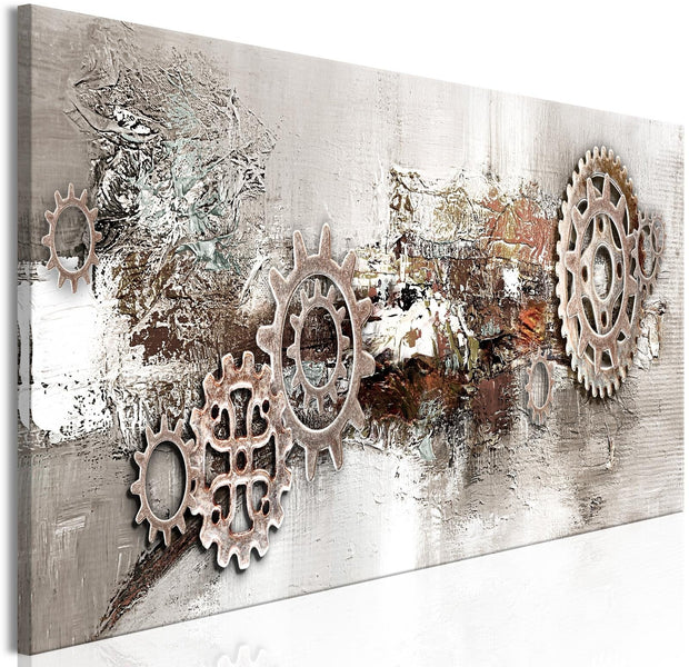 Abstract Stretched Canvas Art - Steel Cranks Narrow-Tiptophomedecor