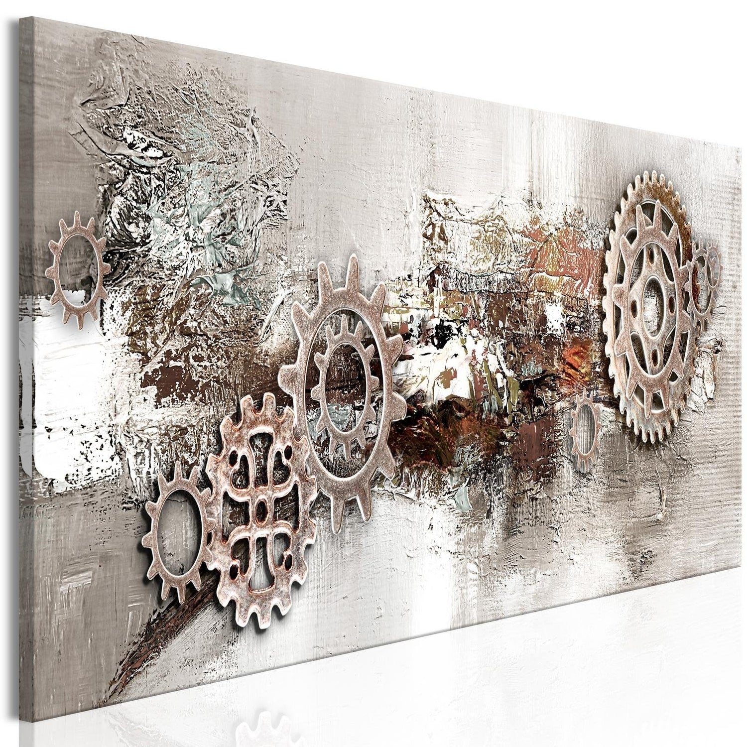 Abstract Stretched Canvas Art - Steel Cranks Narrow-Tiptophomedecor