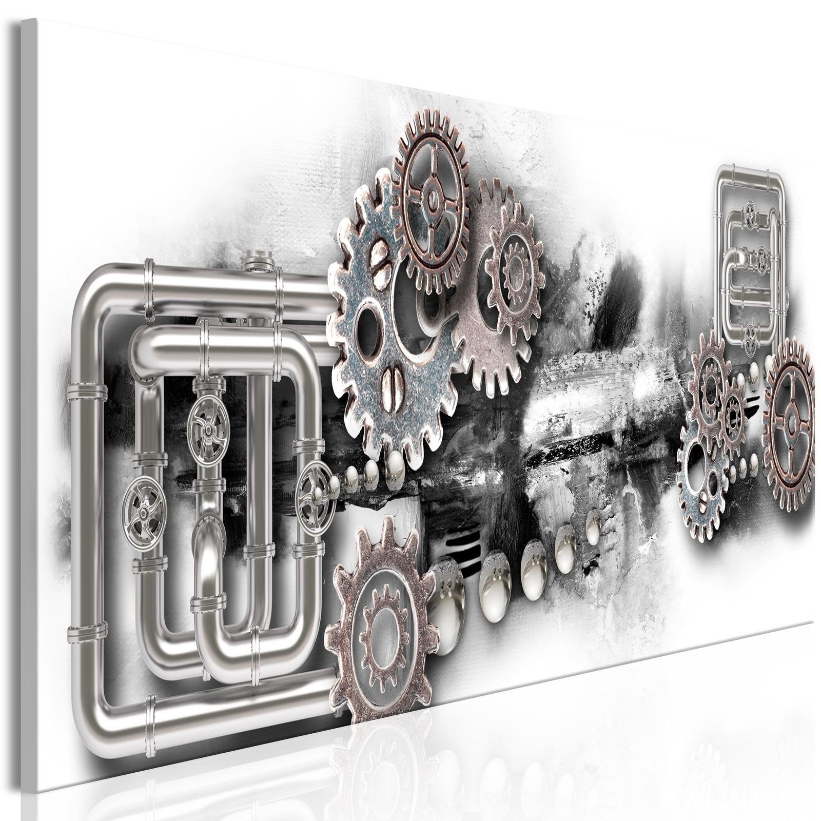 Abstract Stretched Canvas Art - Strange Machine Narrow-Tiptophomedecor