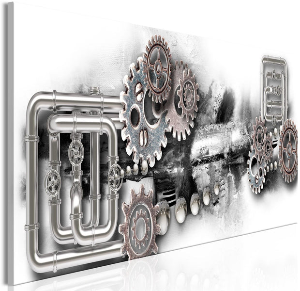 Abstract Stretched Canvas Art - Strange Machine Narrow-Tiptophomedecor
