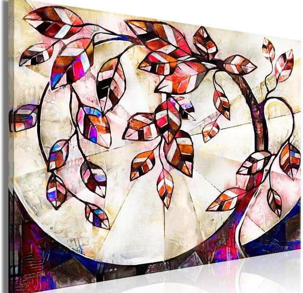 Abstract Stretched Canvas Art - Stylish Tree Wide-Tiptophomedecor