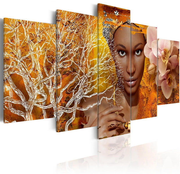 Abstract Stretched Canvas Art - Tales From Africa-Tiptophomedecor