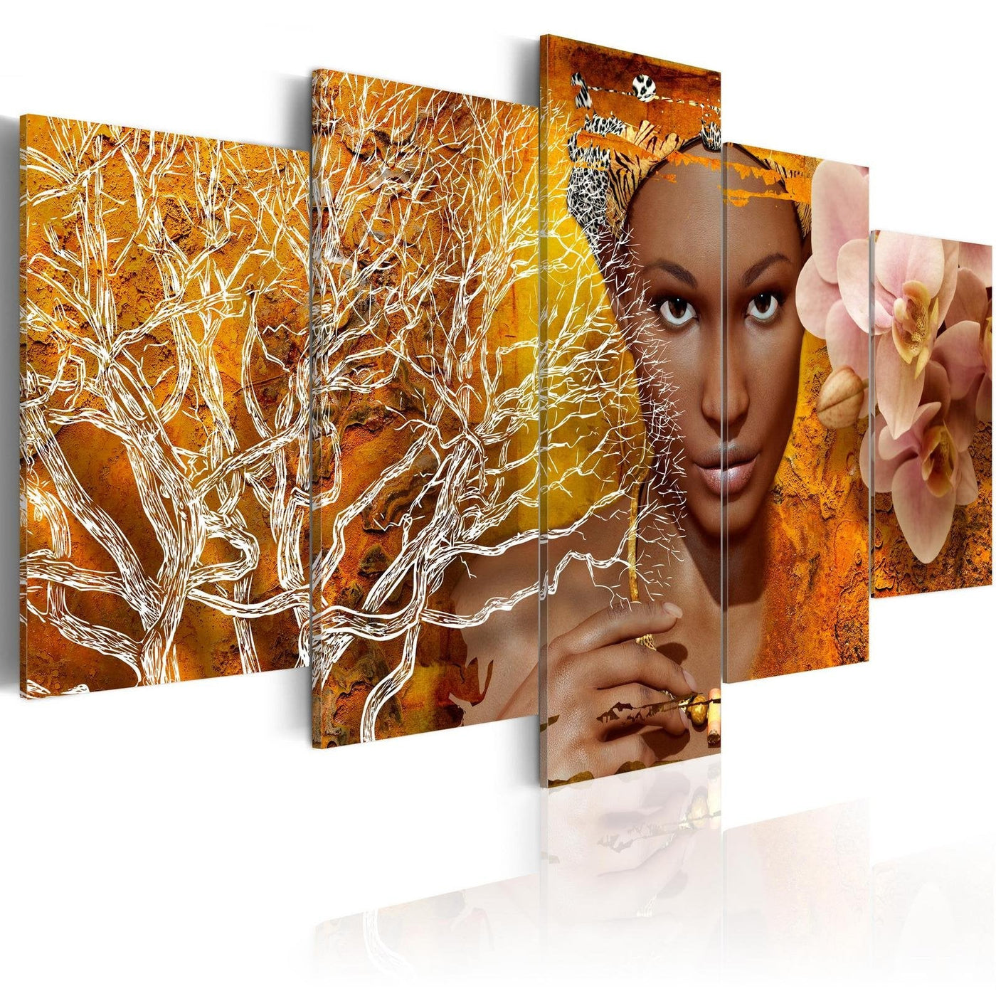Abstract Stretched Canvas Art - Tales From Africa-Tiptophomedecor