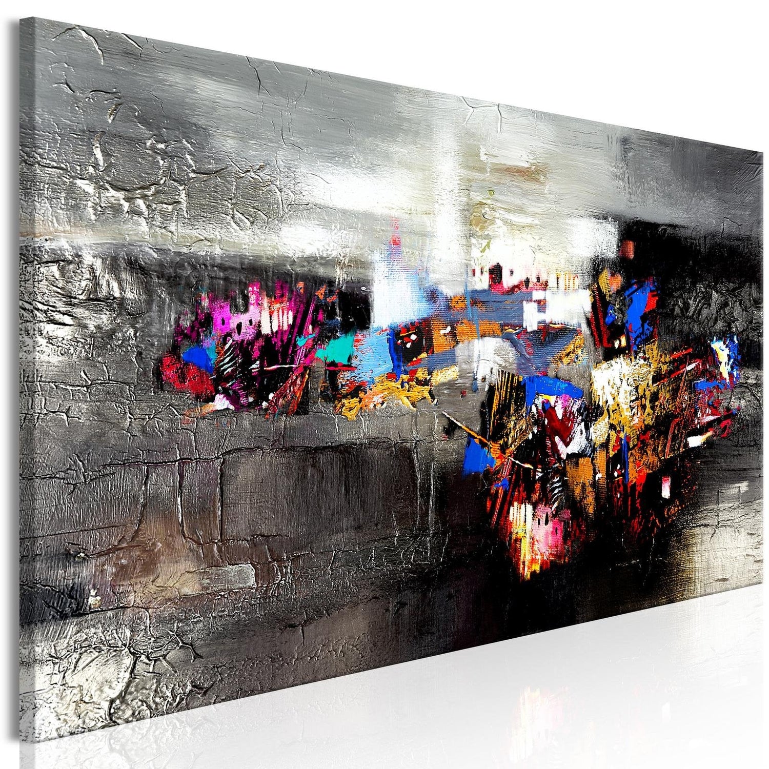 Abstract Stretched Canvas Art - Tearing Narrow-Tiptophomedecor