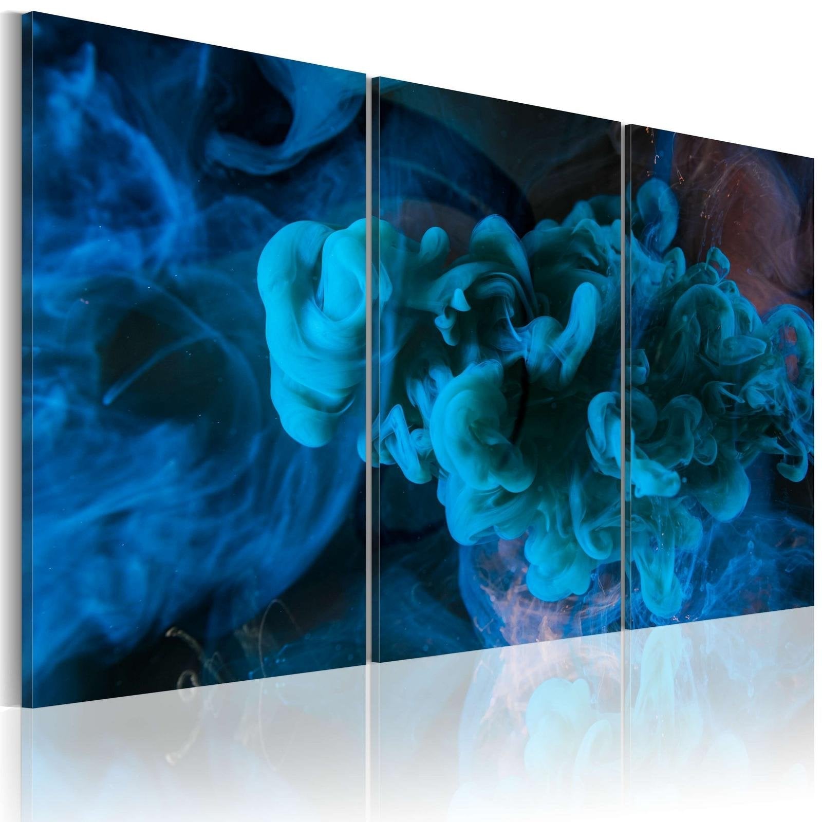 Abstract Stretched Canvas Art - The Great Blueness-Tiptophomedecor