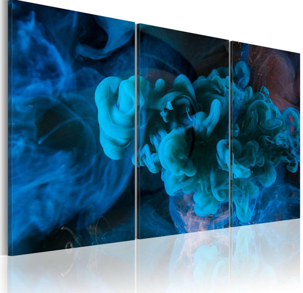 Abstract Stretched Canvas Art - The Great Blueness-Tiptophomedecor