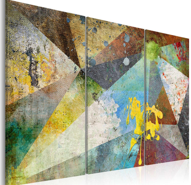 Abstract Stretched Canvas Art - Through The Prism Of Colors-Tiptophomedecor