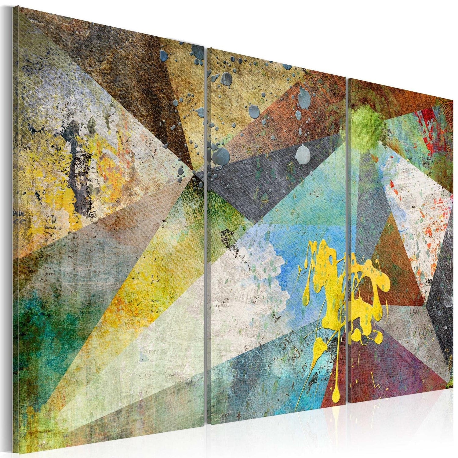 Abstract Stretched Canvas Art - Through The Prism Of Colors-Tiptophomedecor