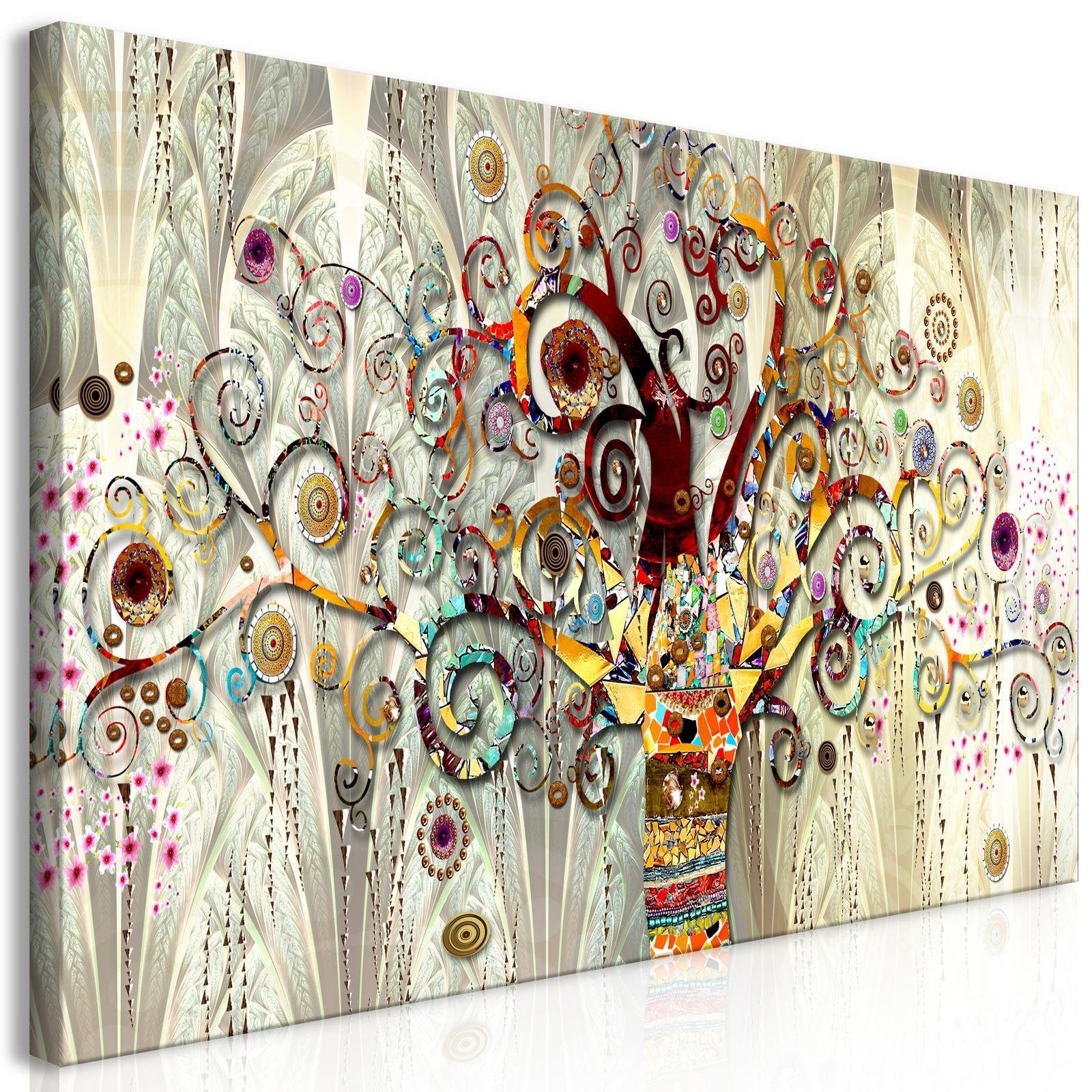 Abstract Stretched Canvas Art - Tree Of Life Narrow-Tiptophomedecor