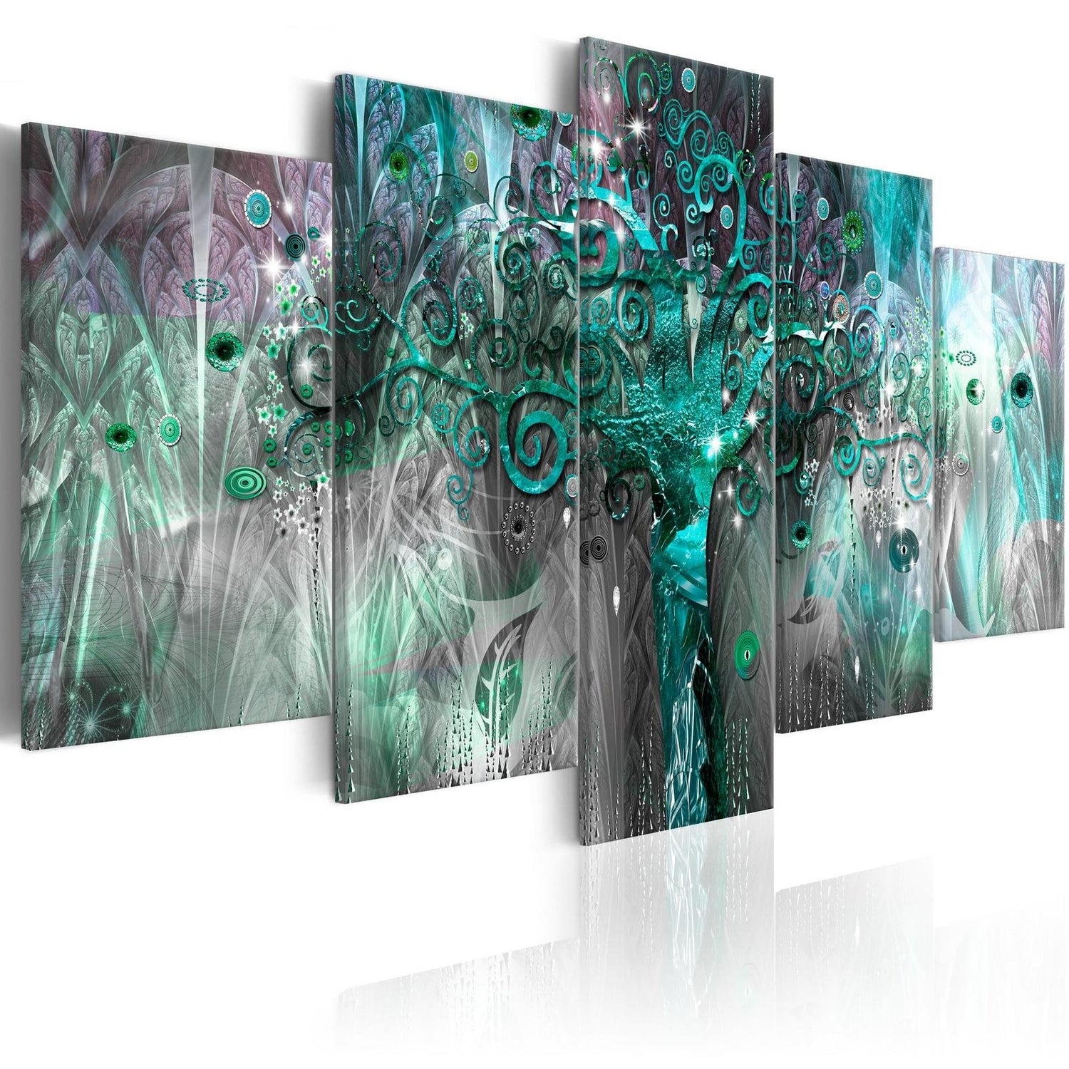 Abstract Stretched Canvas Art - Tree Of The Future Ii-Tiptophomedecor